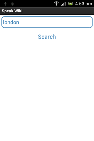 Android application Speak Wiki screenshort