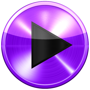 Poweramp PURPLE METAL skin logo