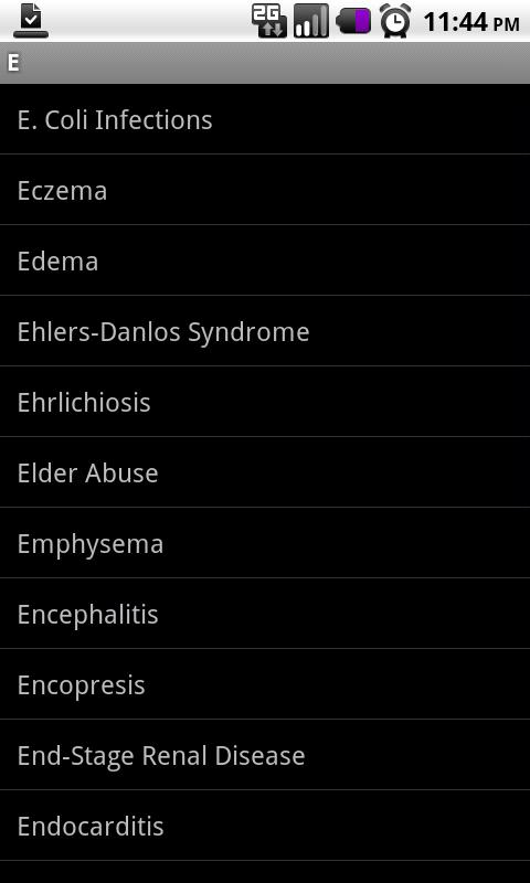 Pronounce Disease &amp; Conditions Screen 3