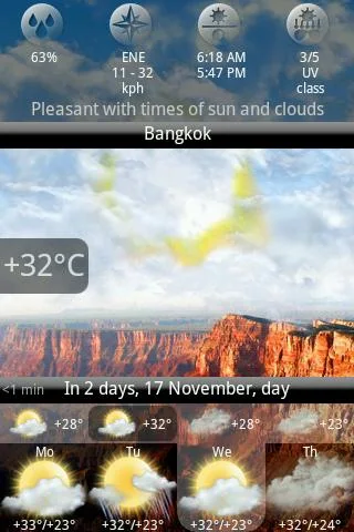 Animated Weather Widget&Clock - screenshot