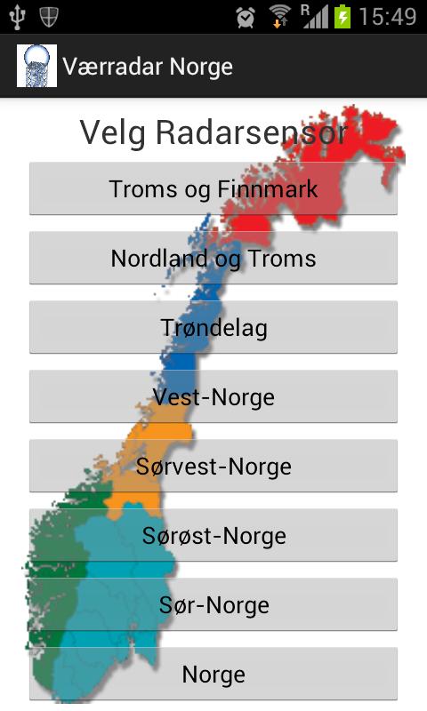 Værradar Norge Screen 2