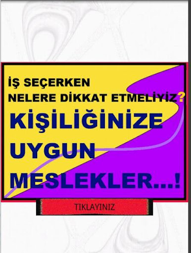 KİŞİLİĞİNİZE EN UYGN MESLEKLER