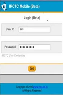 IRCTC Mobile Application - screenshot thumbnail