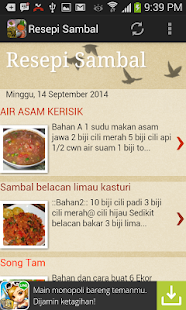 Free Resepi Sambal APK for Android