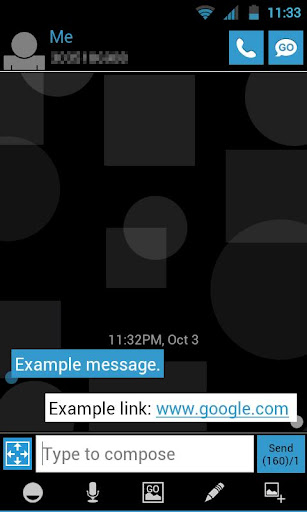 GO SMS THEME - Blue Shapes