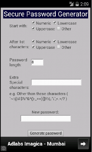 Secure Password Generator