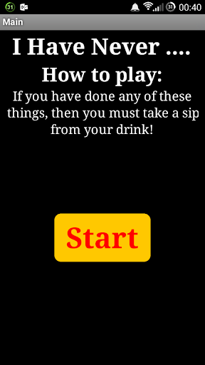 I Have Never Drinking Game