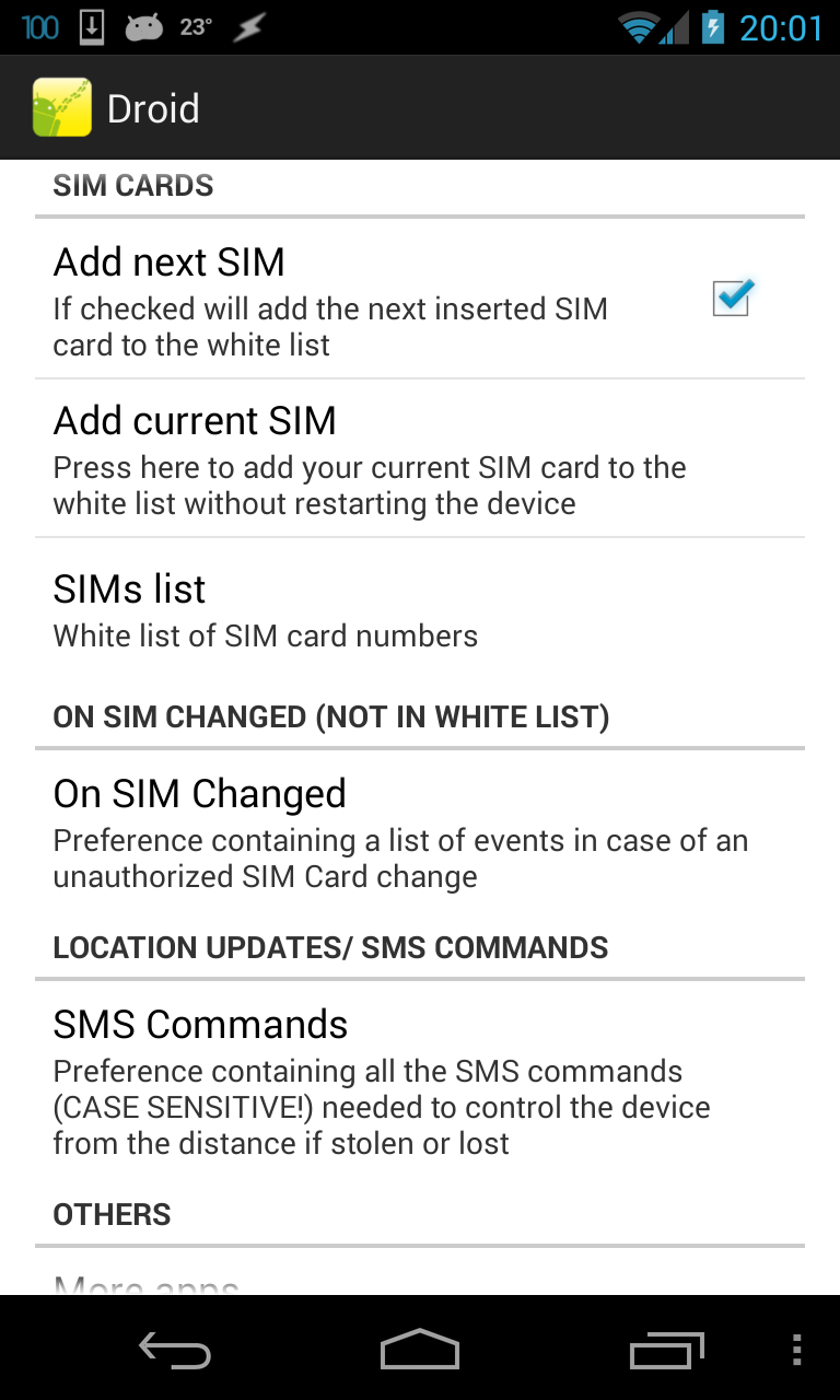 Find my Phone - Lost Droid Screen 3
