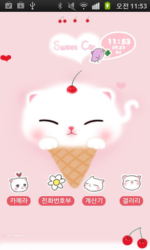 CUKI Theme Ice cream cat