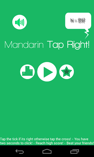 Mandarin Tap Right 文字游戏