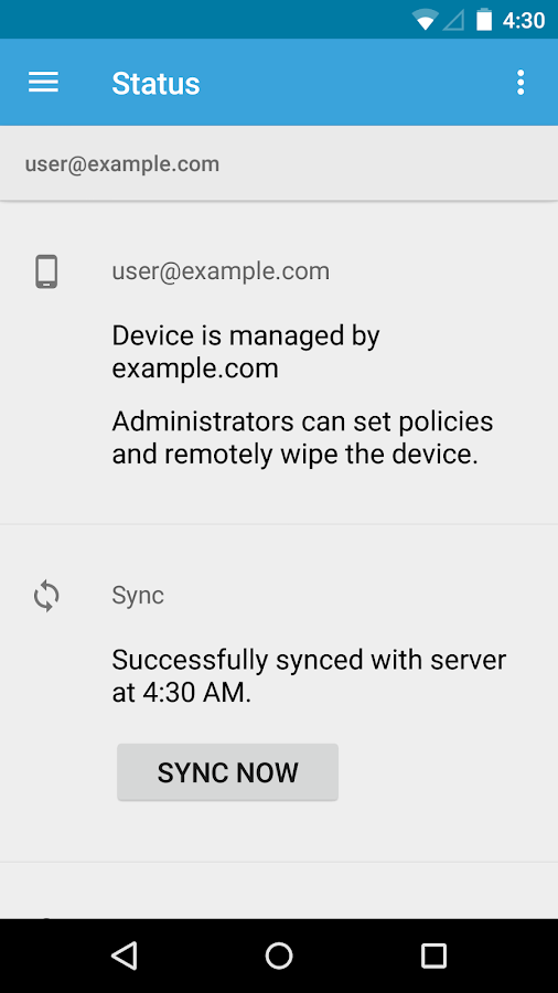   Google Apps Device Policy- 스크린샷 