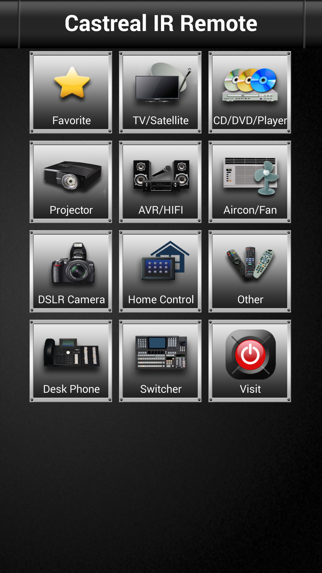 Android application Castreal Remote Control screenshort