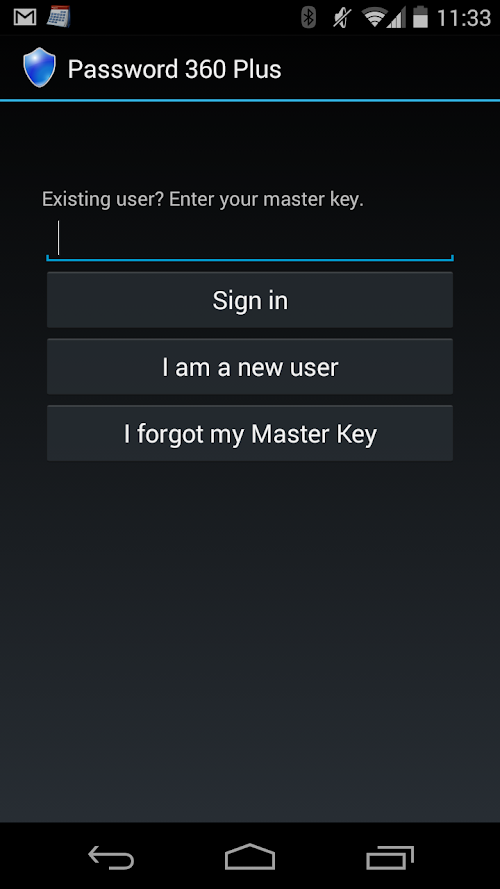 Android application Password 360 Plus screenshort