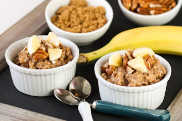 Slow Cooker Steel Cut Oats with Bananas