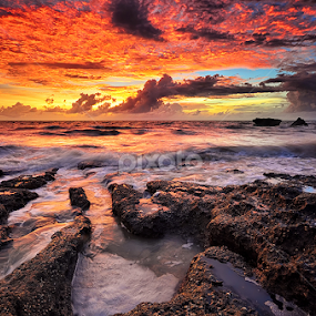 The Sun is Setting by Hendri Suhandi - Landscapes Waterscapes