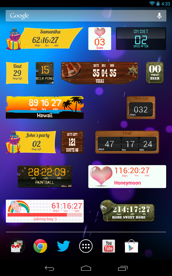 Countdown Widget Android Apps On Google Play