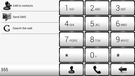exDialer FrameBlack White Skin - screenshot thumbnail