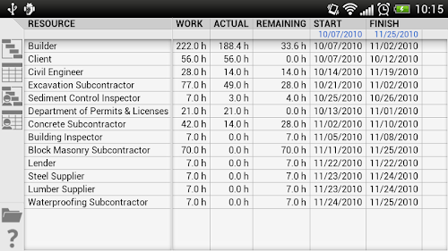 Android application Project Viewer screenshort