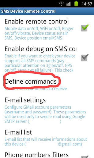 SMS Device Control