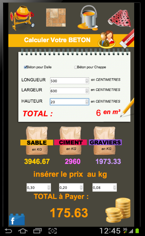 Android application Travaux Faciles screenshort