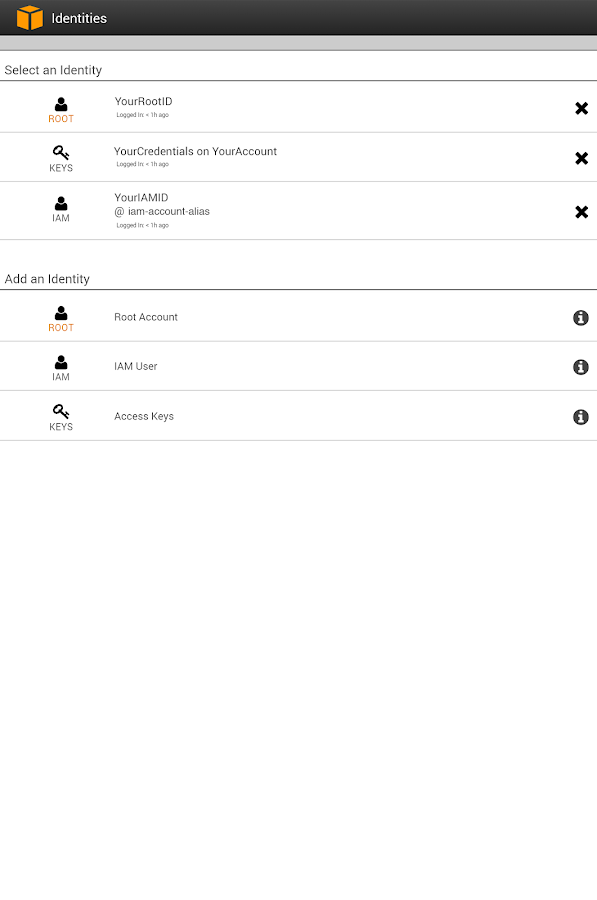   AWS Console – Capture d'écran 
