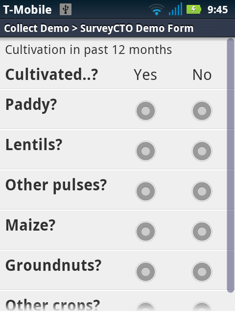   SurveyCTO Collect Demo – képernyőkép 