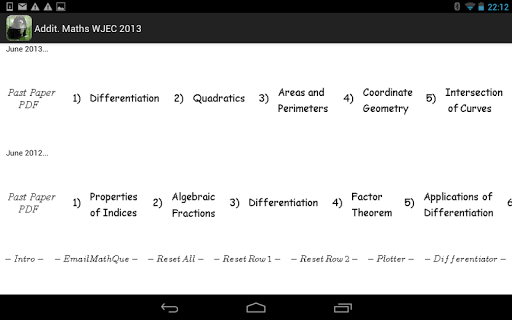 【免費教育App】Additional Maths WJEC 2013 PPs-APP點子