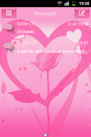 GO SMS Pro Theme Valentine Buy