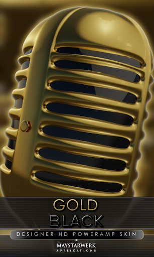 gold black poweramp skin