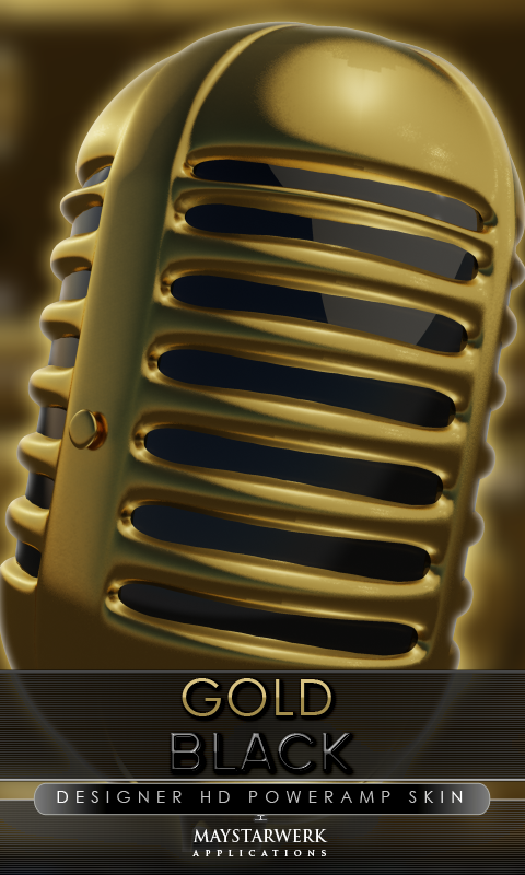 gold black poweramp skin Screen 1