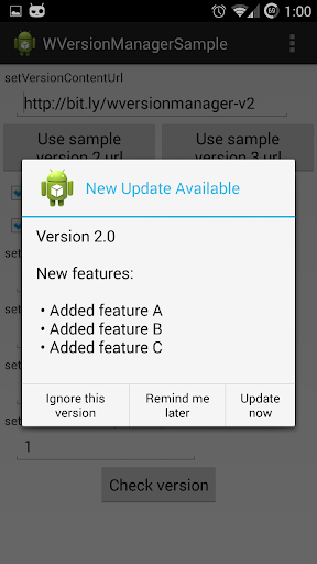 WVersionManager Sample
