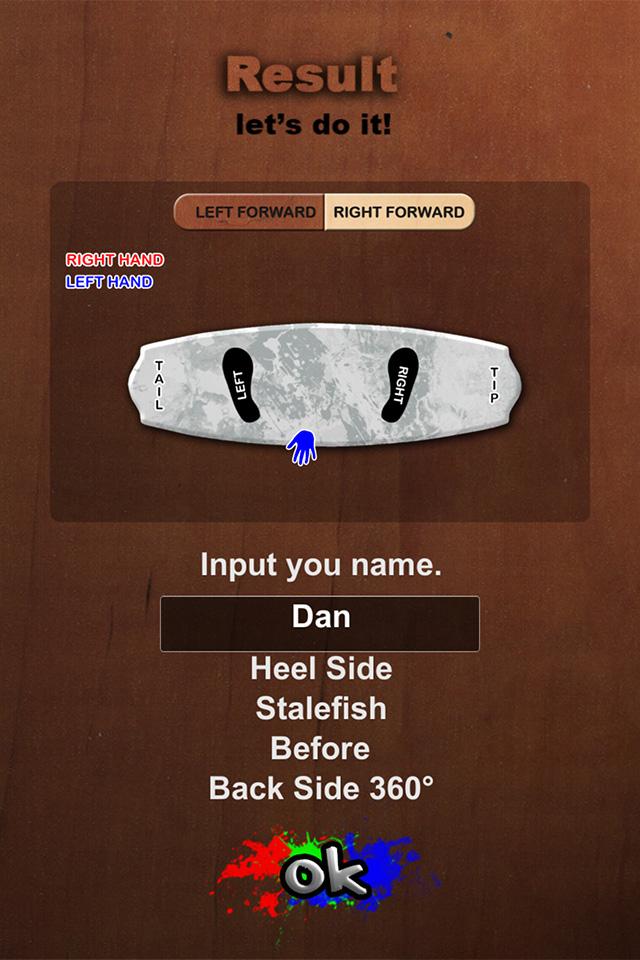 Wakeboard Trick Wheel Screen 2