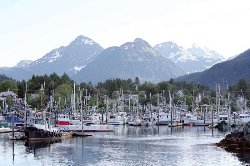 Sitka Harbor is always bustling with boats.