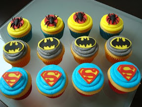 Superhero Trio Cupcakes