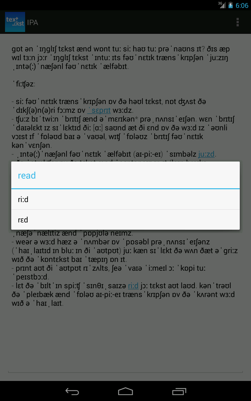 toPhonetics Screen 3