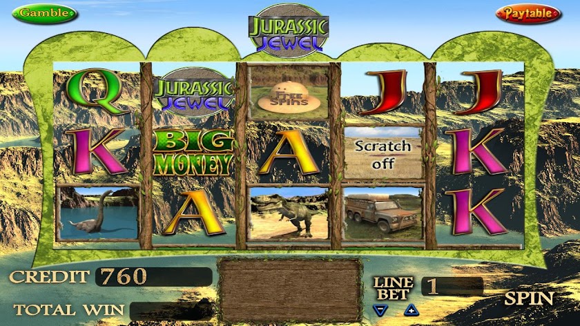 JURASSIC JEWEL SLOT MACHINE=== Screen 1