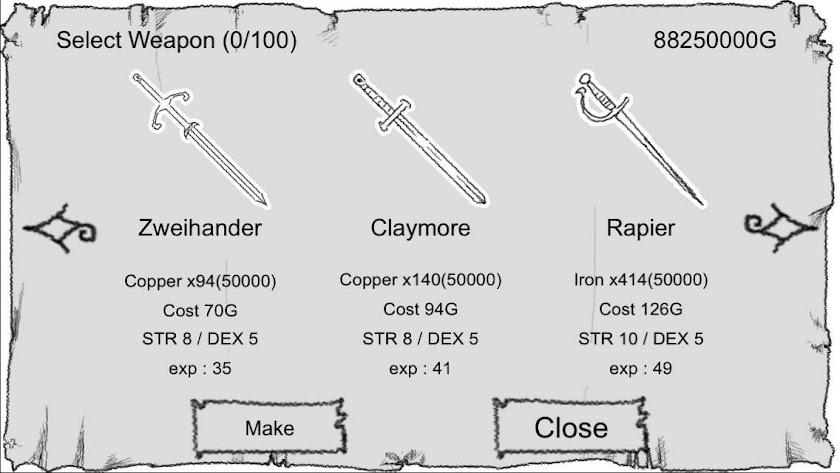 Legendary Blacksmith Screen 2