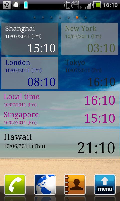 The World Clock Screen 2