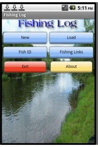 Android application Fishing Log screenshort