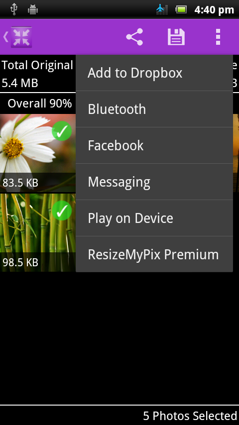 Resize MyPix Premium Screen 3