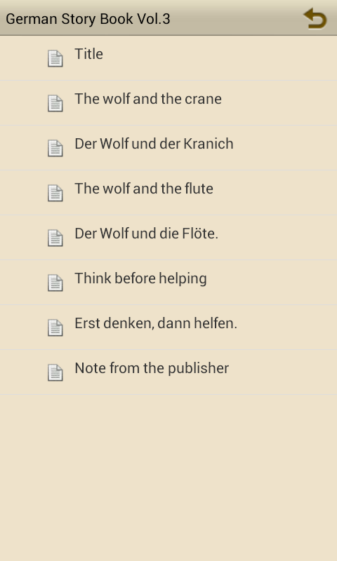 Android application Learn German by Story Book v3 screenshort