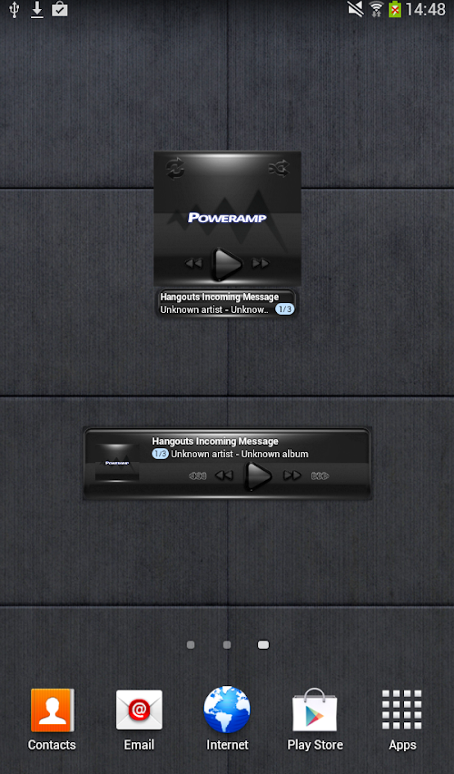Android application Poweramp widget - BLACK Silver screenshort