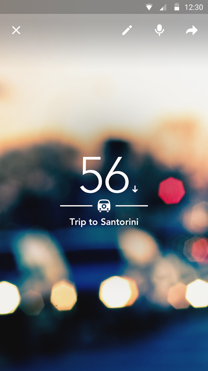 Dreamdays Count down to events Screen 2