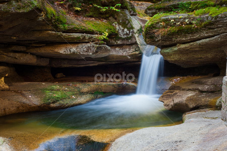 Sabbaday Falls, White Mountains, NH by Michal Slawiec - Nature Up Close Natural Waterdrops