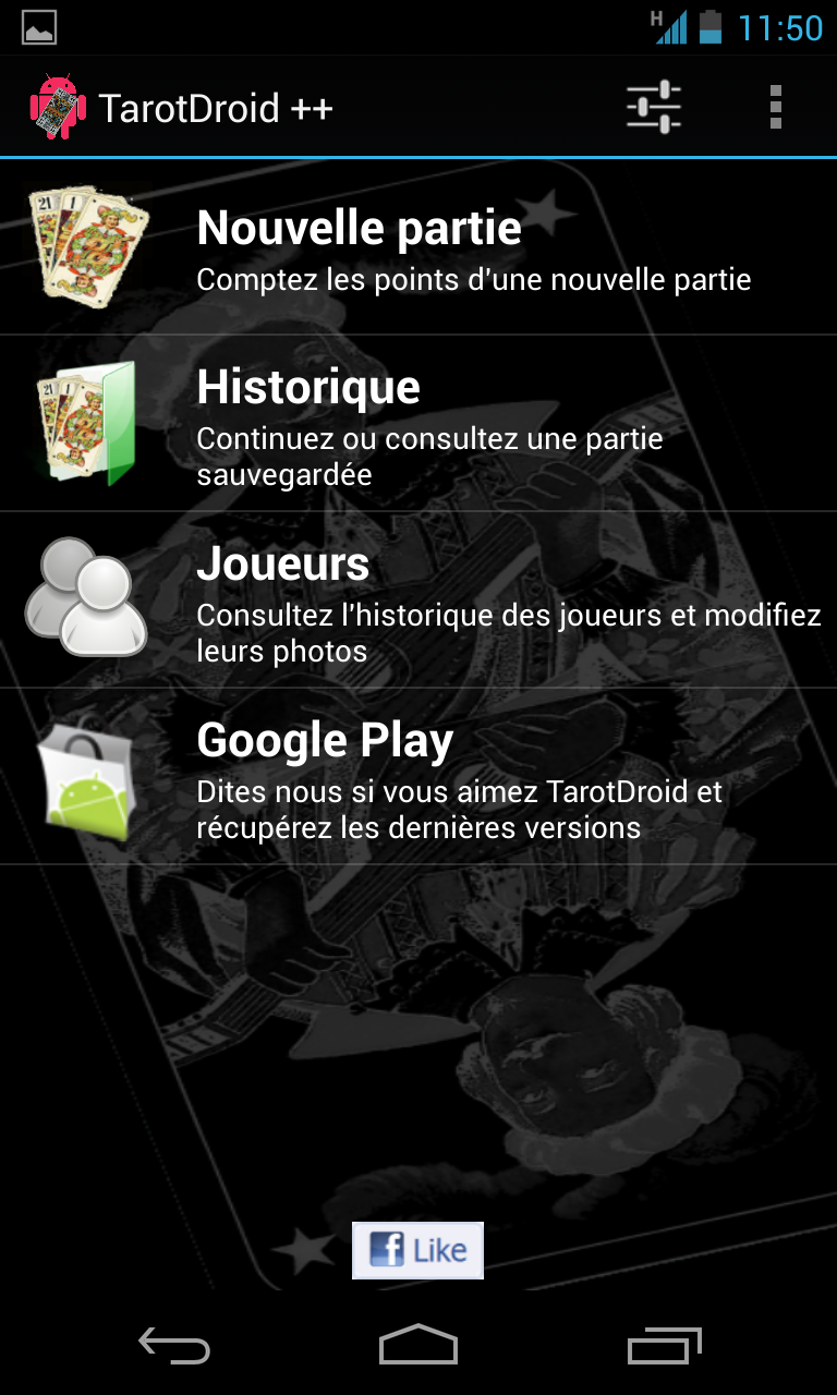 TarotDroid ++ Screen 2