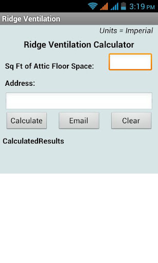 Ridge Ventilation Calculator