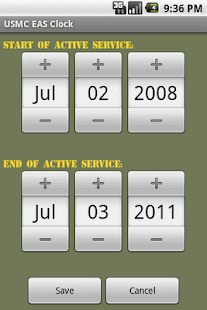 Marine Corps EAS Clock Screen 2