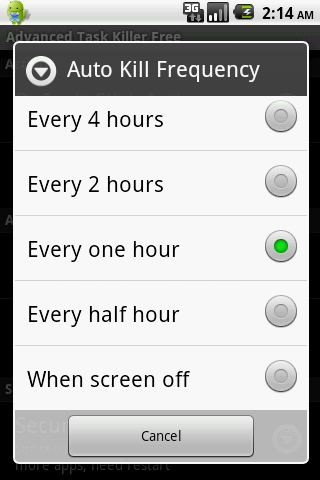 Advanced Task Killer Pro Screen 1