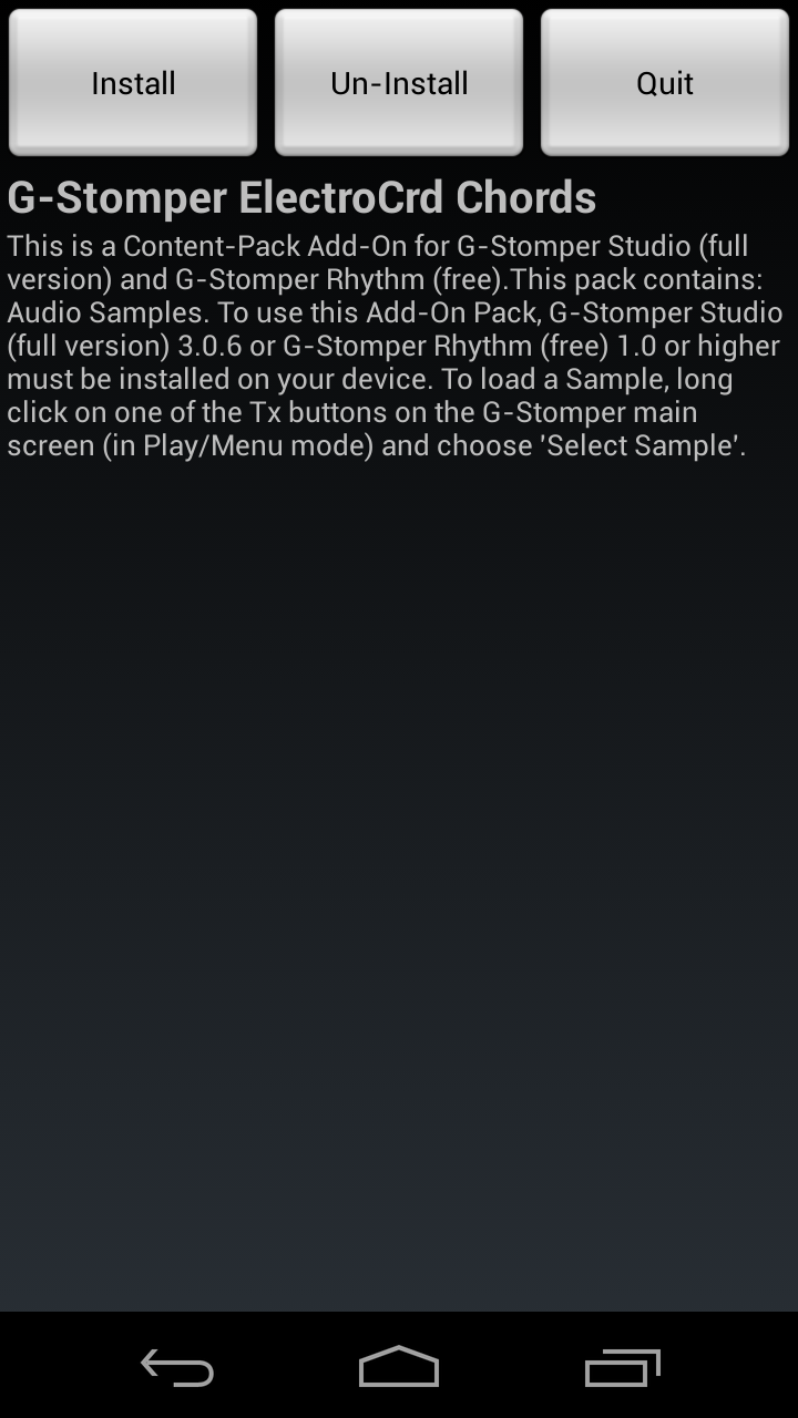 G-Stomper ElectroCrd Chords Screen 1