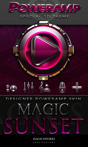 Poweramp skin Magic Sunset